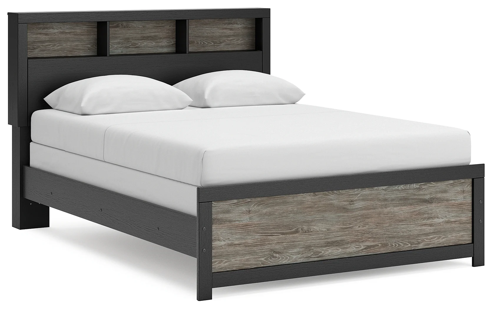 Broachmyn Black/Gray Queen Bookcase Bed - Image 2