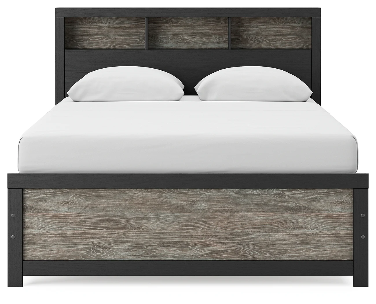 Broachmyn Black/Gray Queen Bookcase Bed - Image 3