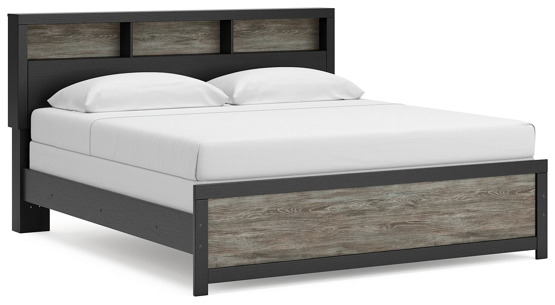 Broachmyn Black/Gray King Bookcase Bed - Image 2
