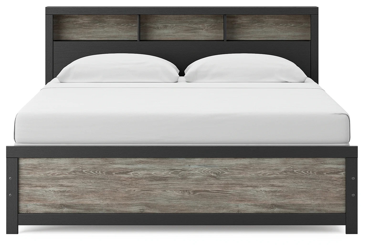 Broachmyn Black/Gray King Bookcase Bed - Image 3