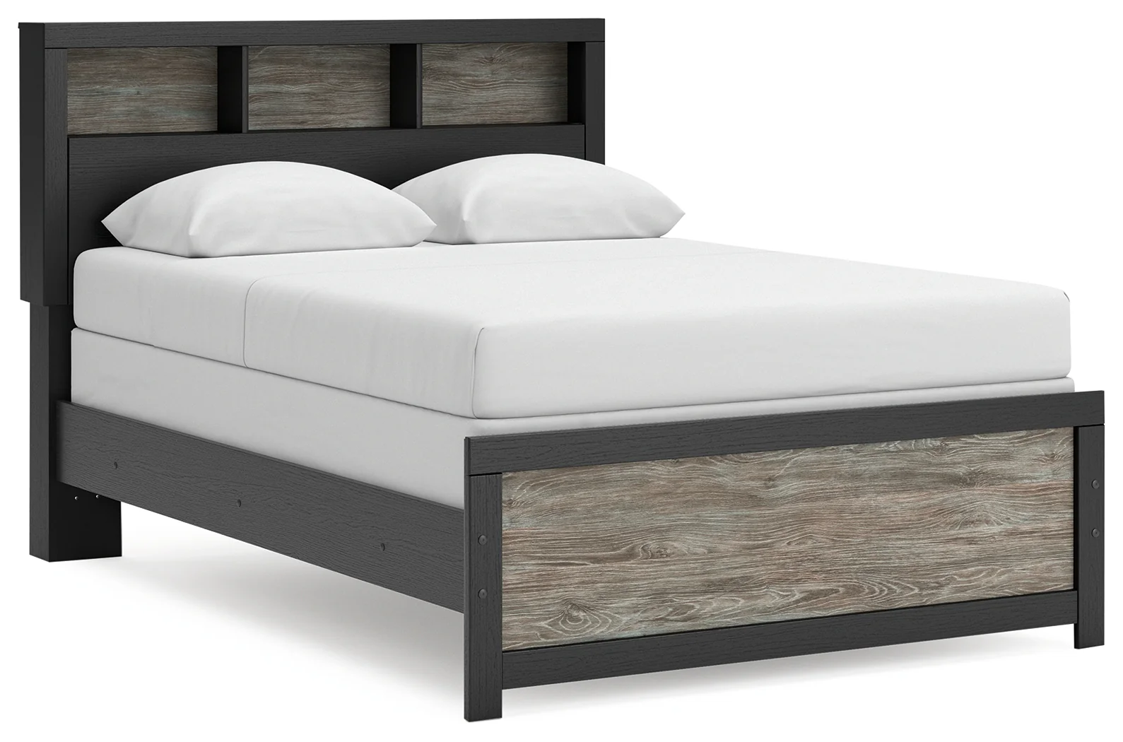 Broachmyn Black/Gray Full Bookcase Bed - Image 2
