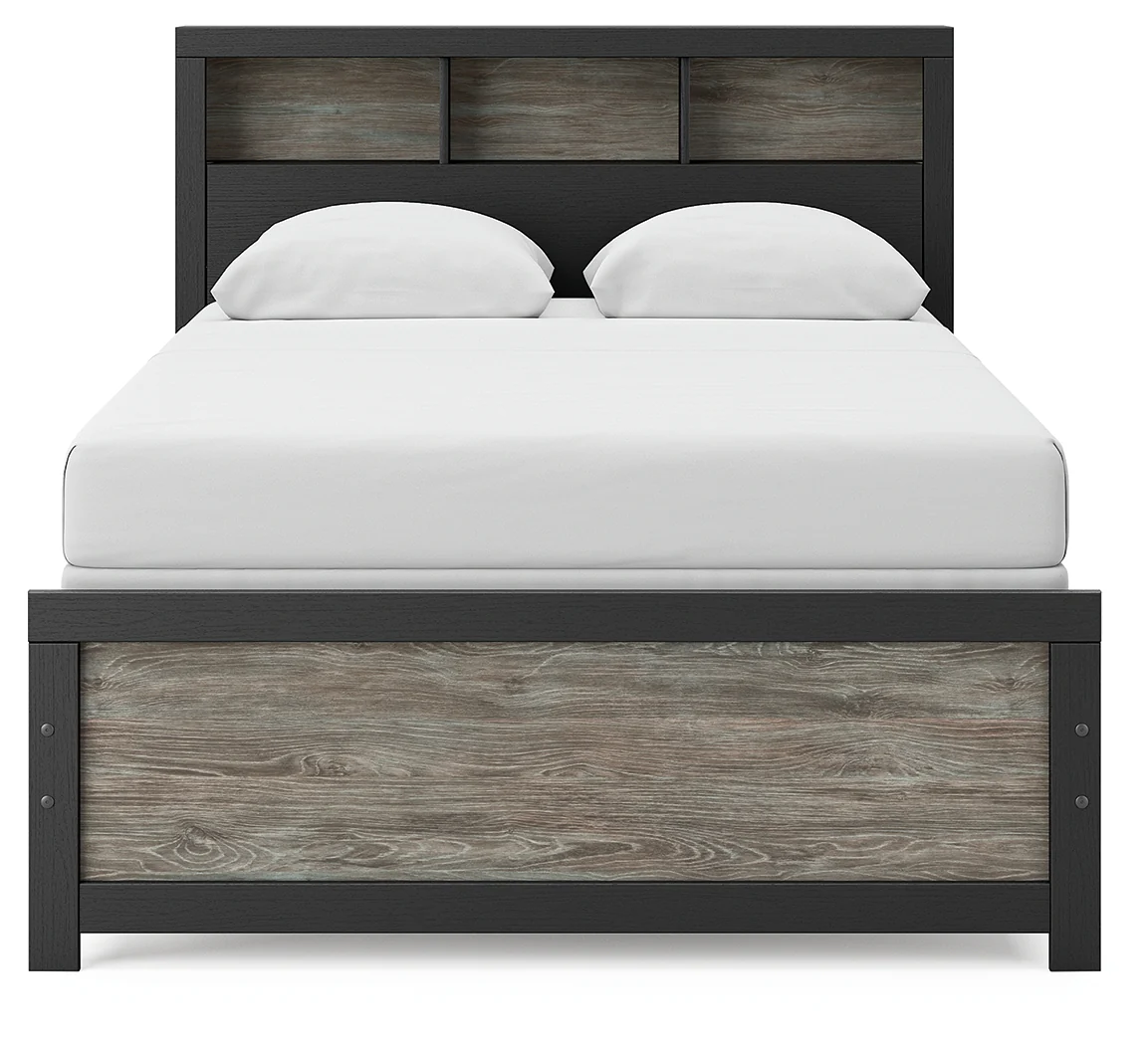 Broachmyn Black/Gray Full Bookcase Bed - Image 3