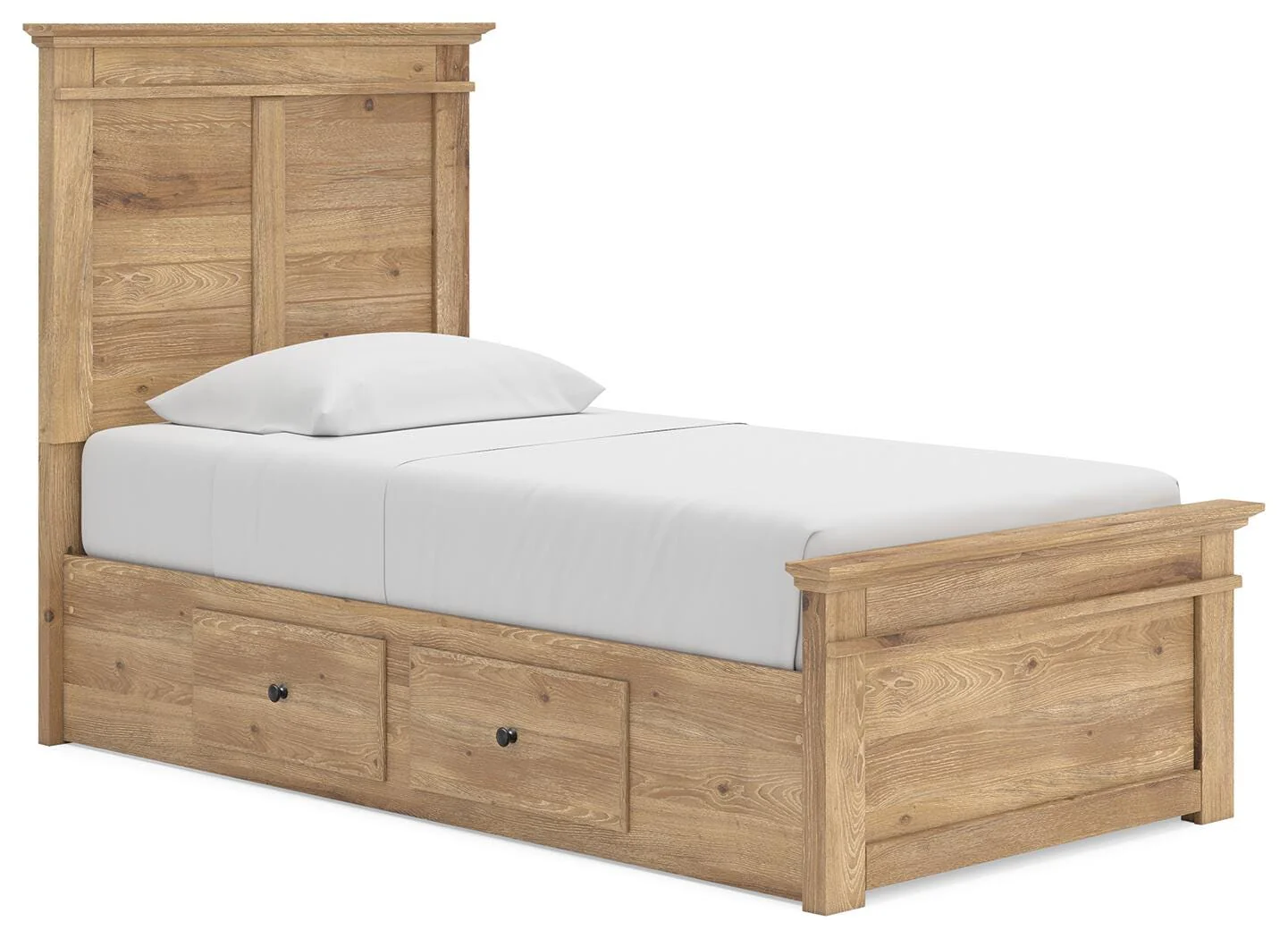 Makidern Tan Twin Panel Storage Bed - Image 2