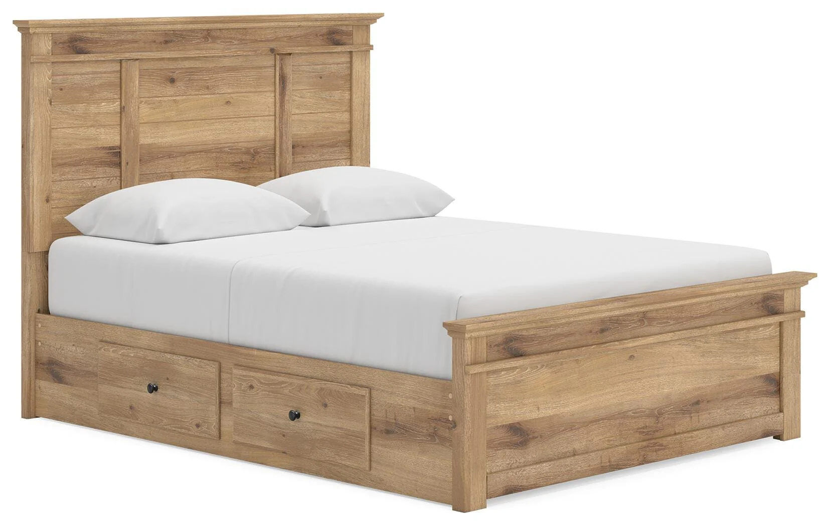 Makidern Tan Queen Panel Storage Bed - Image 2