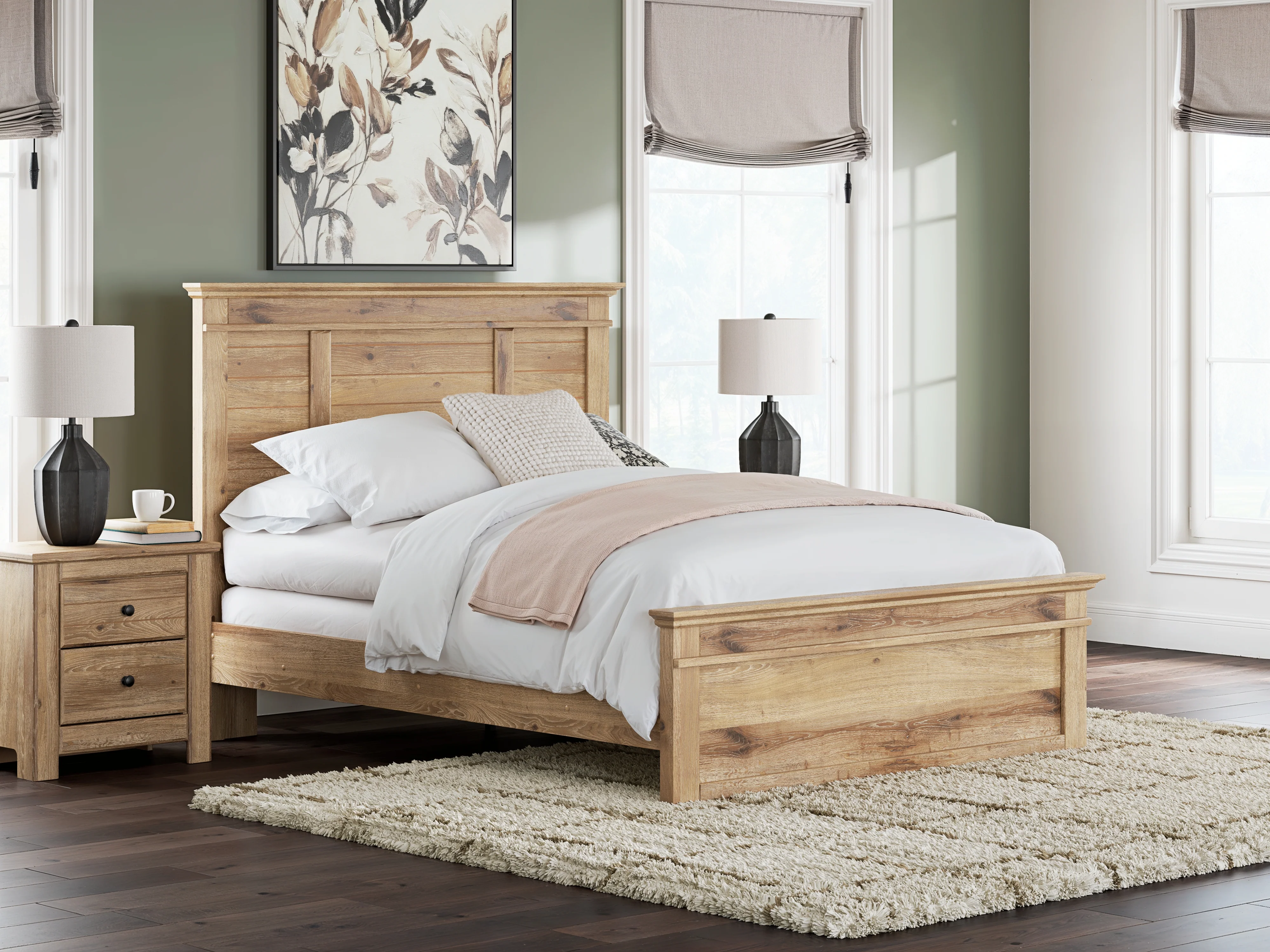 Makidern Tan Queen Panel Bed - Image 2