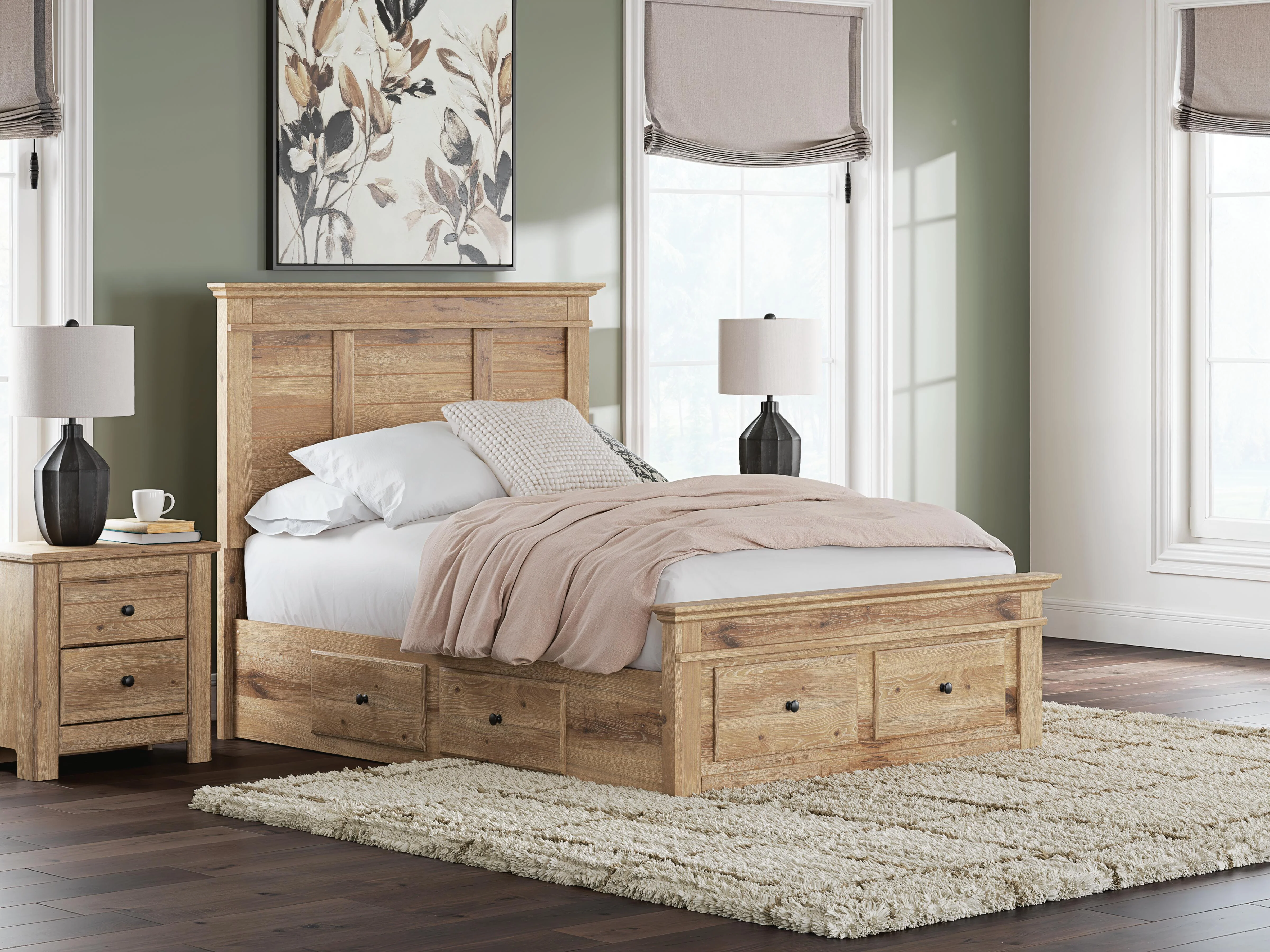 Makidern Tan Full Panel Storage Bed - Image 3