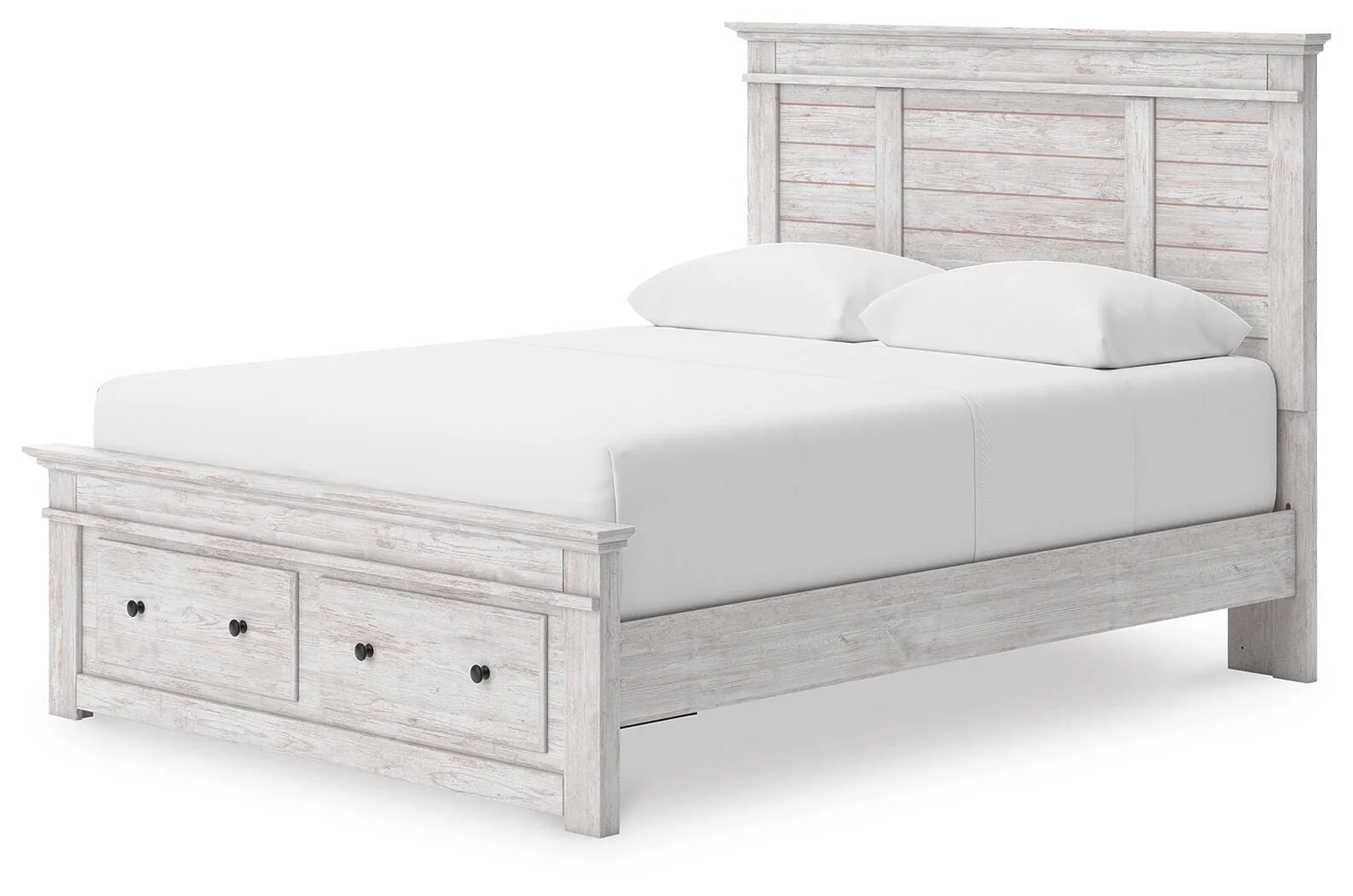 Makidern Whitewash Queen Panel Storage Bed - Image 2