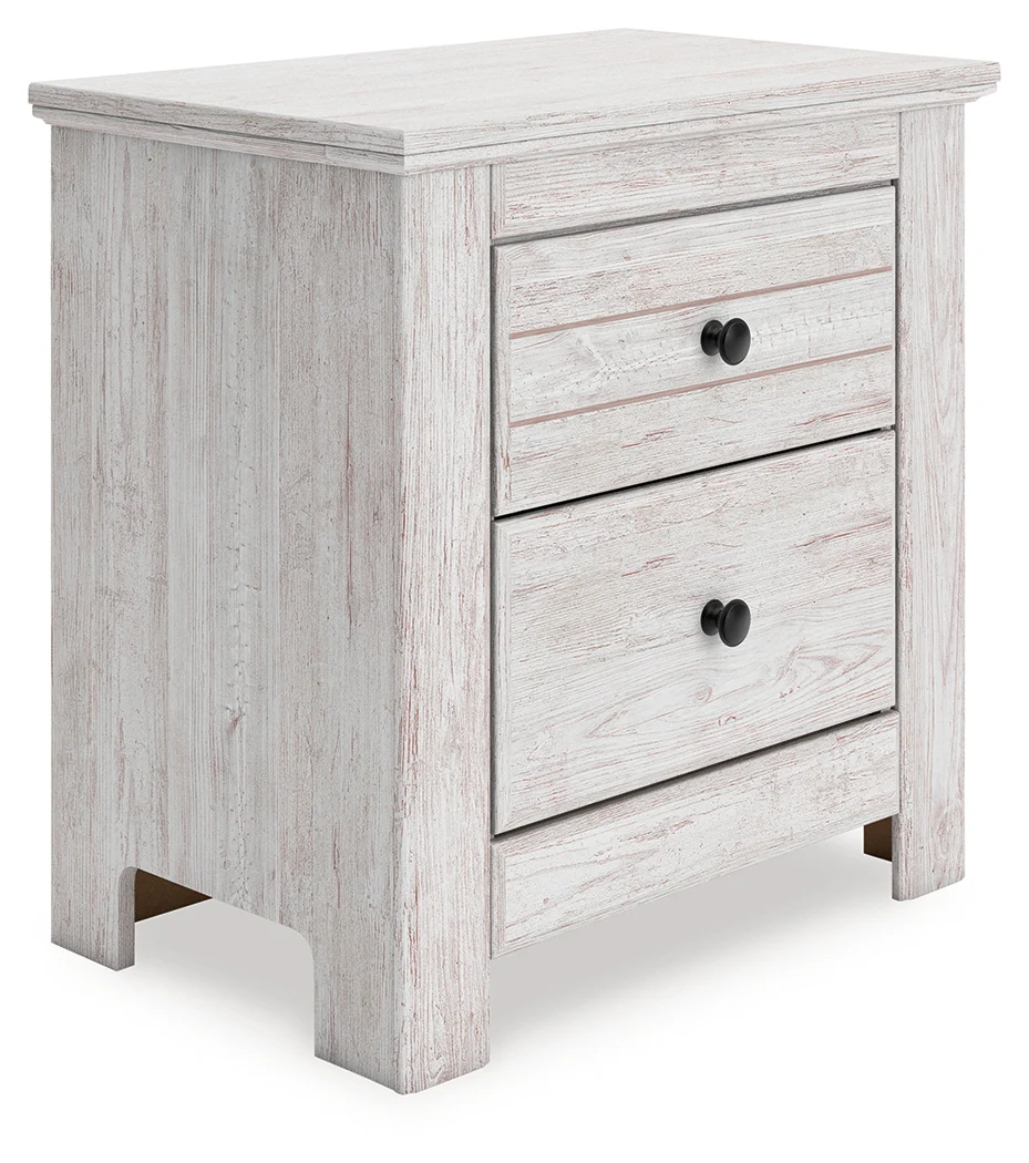 Makidern Whitewash Nightstand