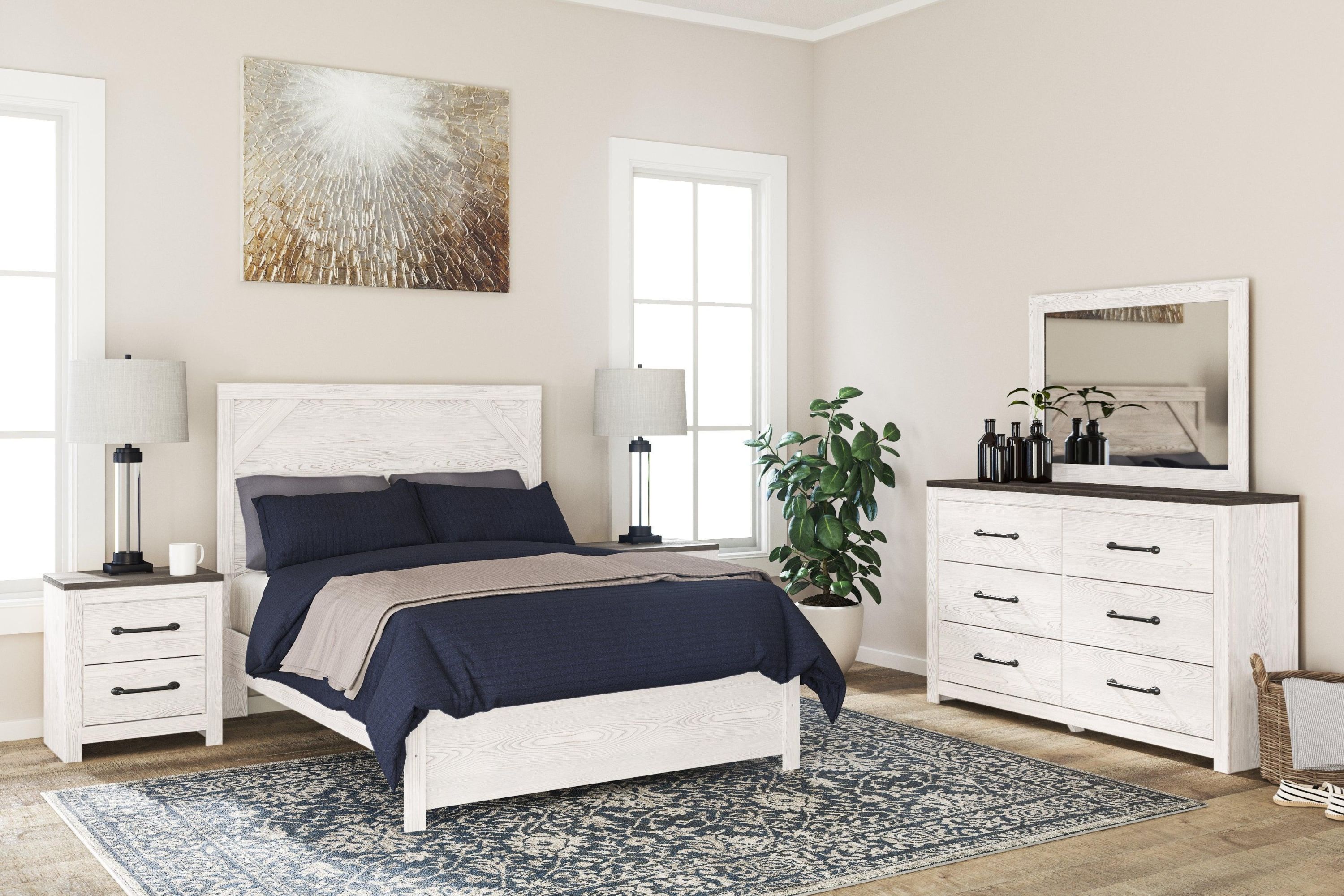 Gerridan White Gray Dresser And Mirror - Image 2