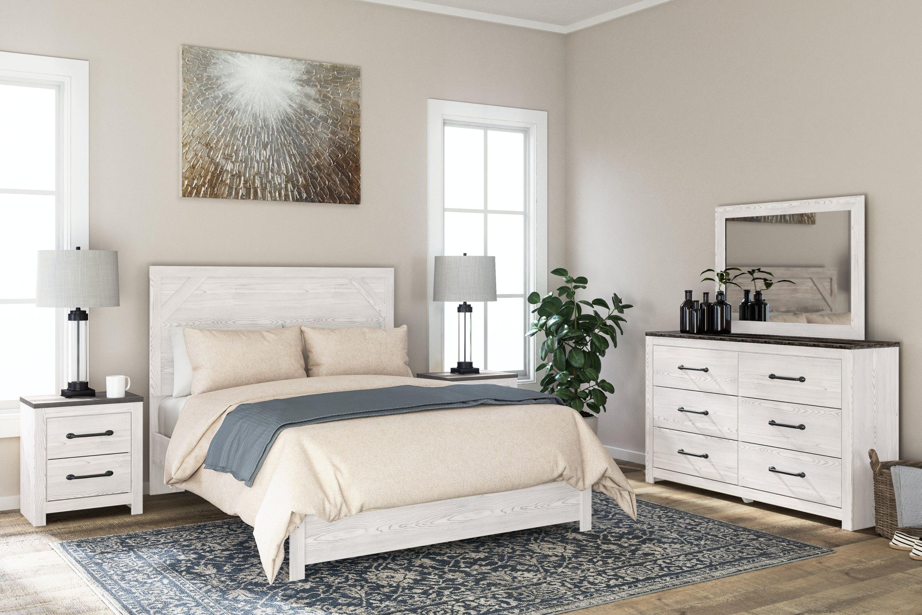 Gerridan White Gray Dresser And Mirror - Image 3
