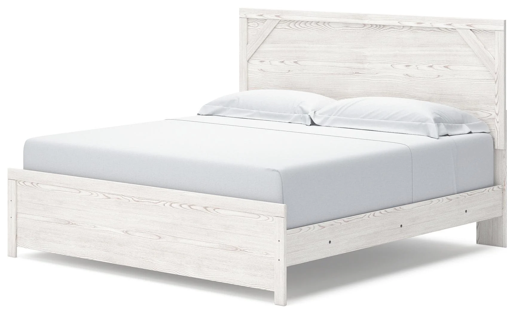 Gerridan White Gray King Panel Bed - Image 1