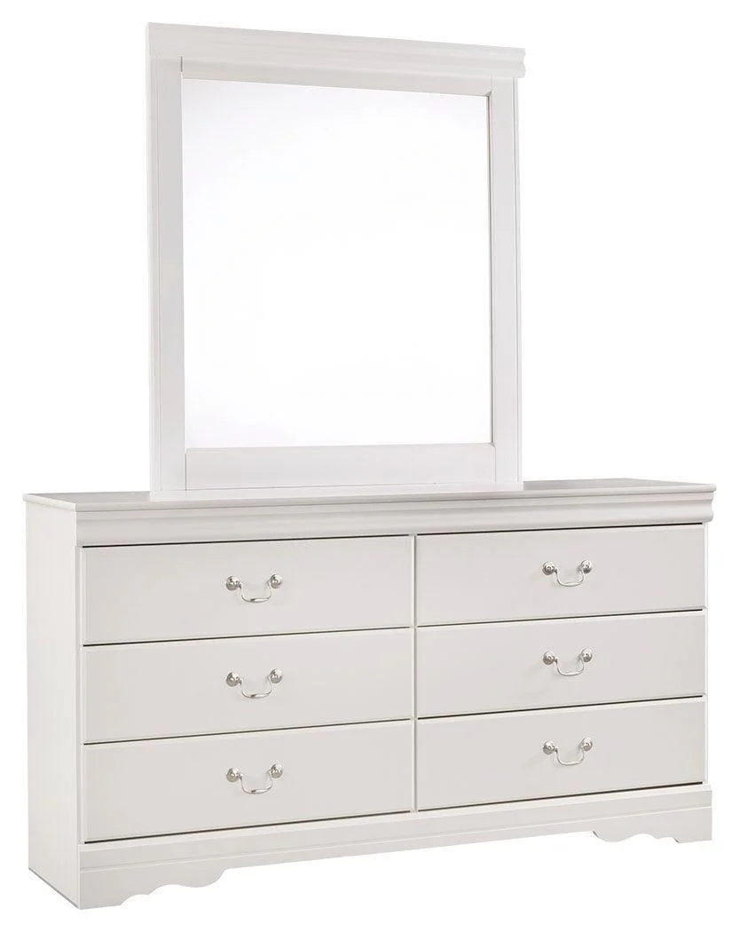 Anarasia White Dresser And Mirror - Image 2