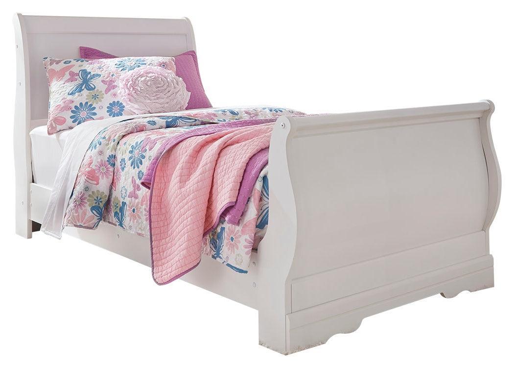 Anarasia White Twin Sleigh Bed - Image 2