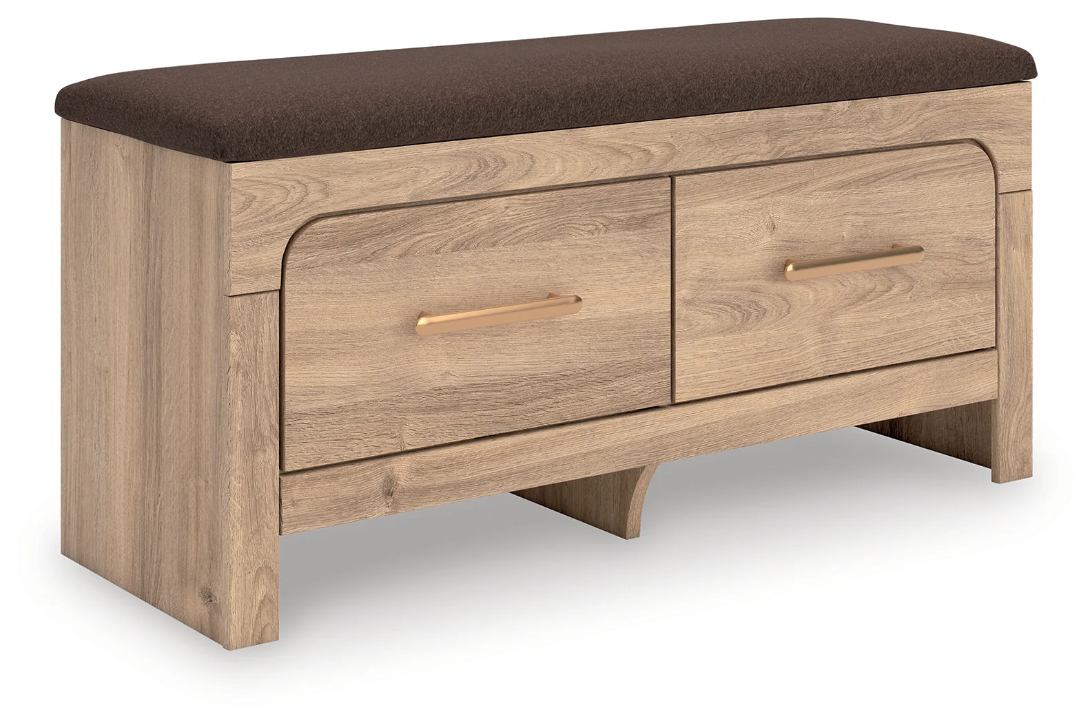Kinlanni Tan/Brown Bedroom Storage Bench - Image 2