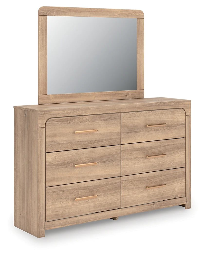 Kinlanni Tan Dresser and Mirror - Image 2