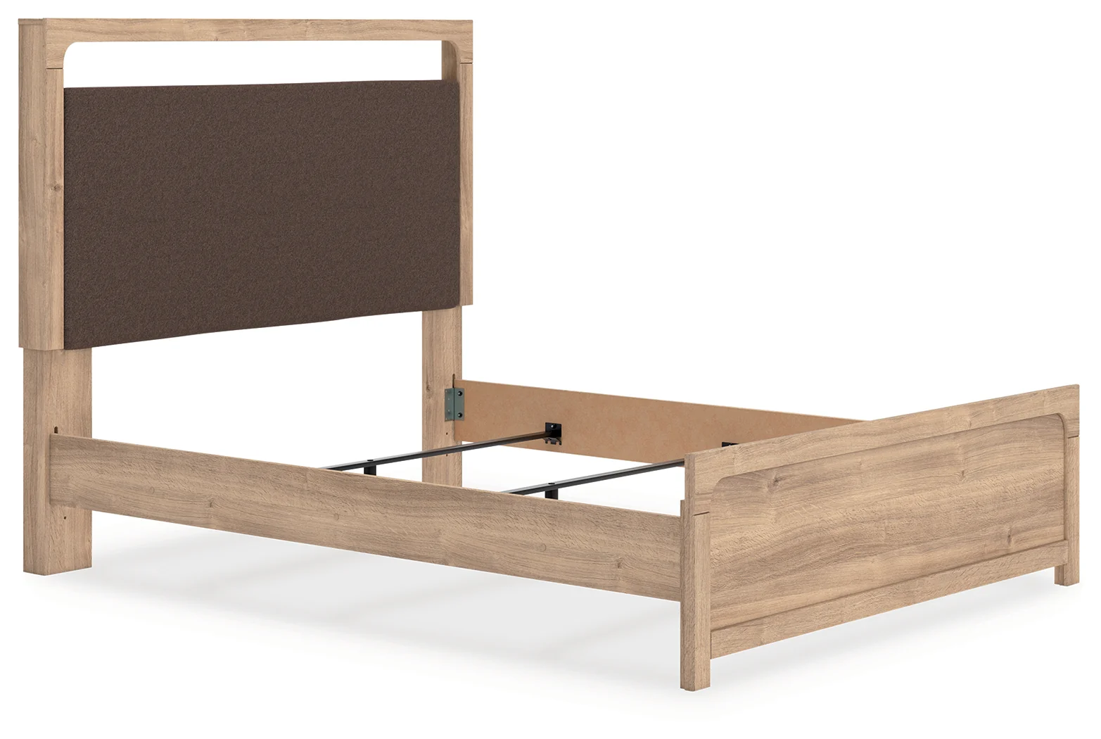 Kinlanni Tan Queen Upholstered Panel Bed - Image 3