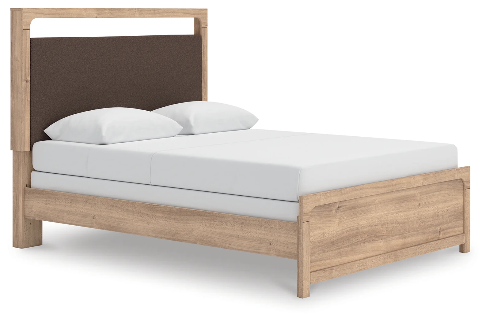 Kinlanni Tan Queen Upholstered Panel Bed - Image 2