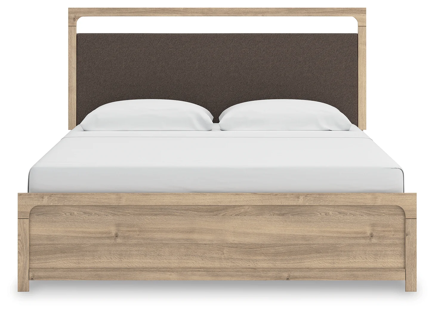 Kinlanni Tan King Upholstered Panel Bed