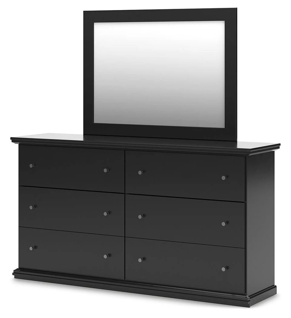 Maribel Black Dresser And Mirror - Image 3