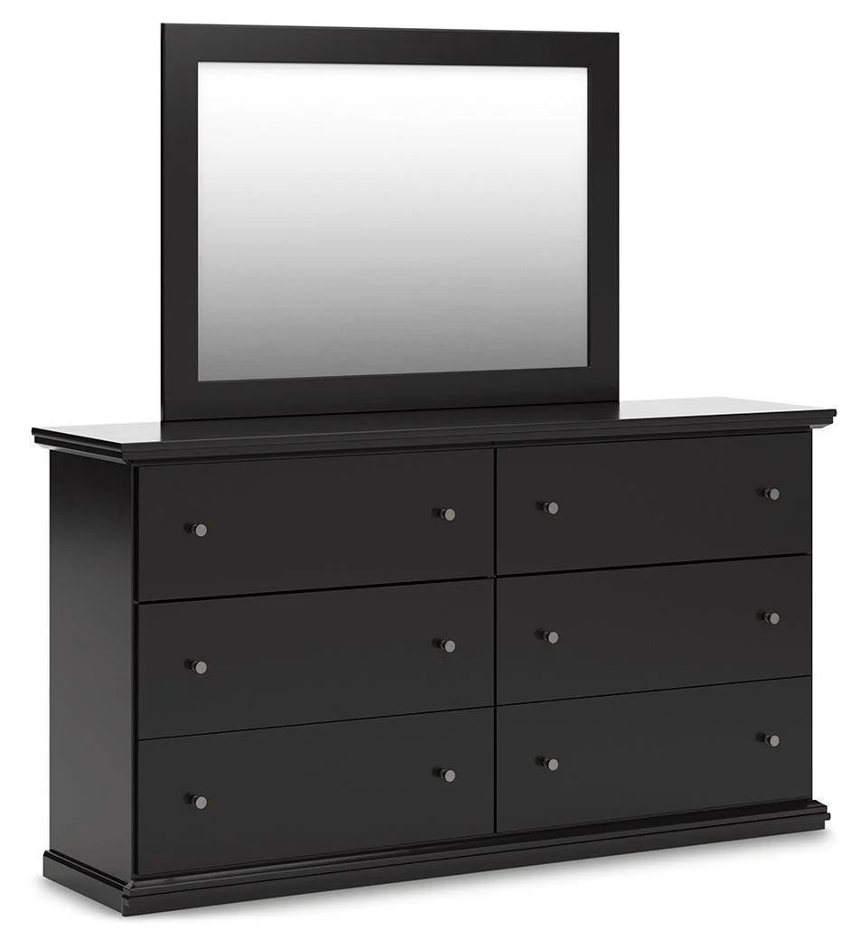 Maribel Black Dresser And Mirror - Image 2