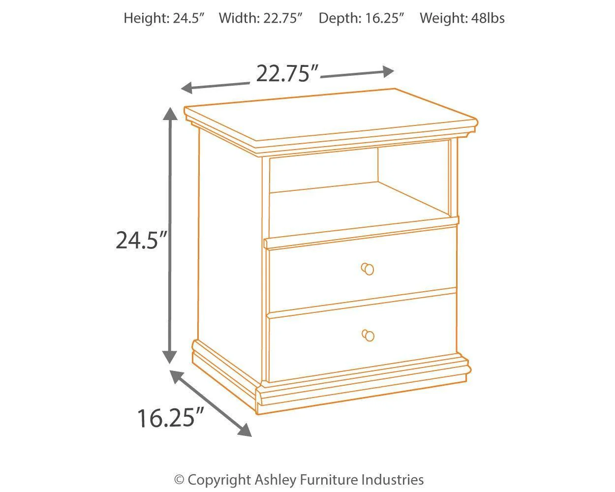 Maribel Black Nightstand - Image 3
