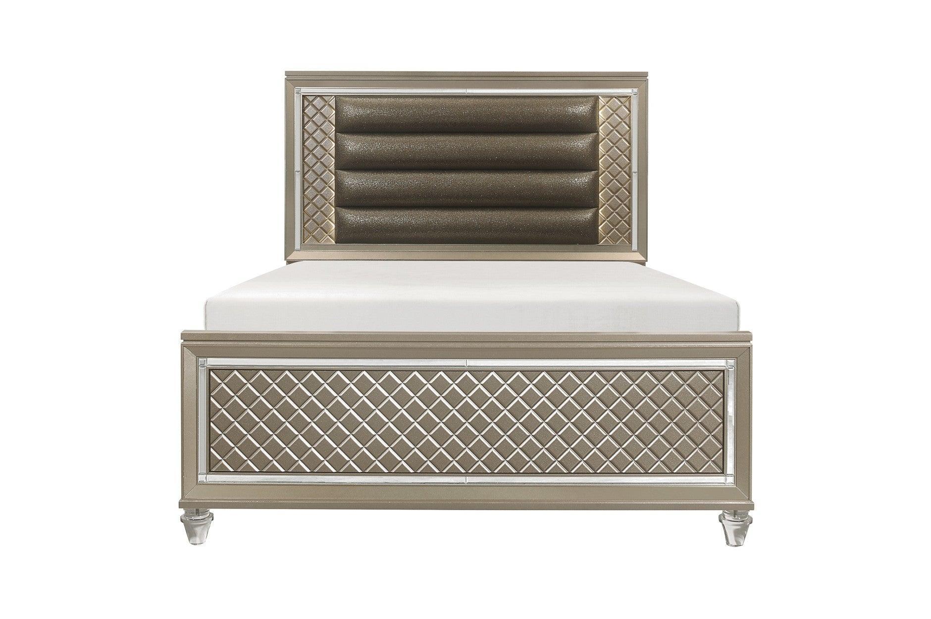 Loudon Champagne Sturdy Louden Platform Bedroom Set - Image 3