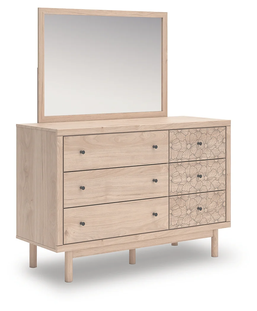 Arloster Tan Dresser and Mirror - Image 2