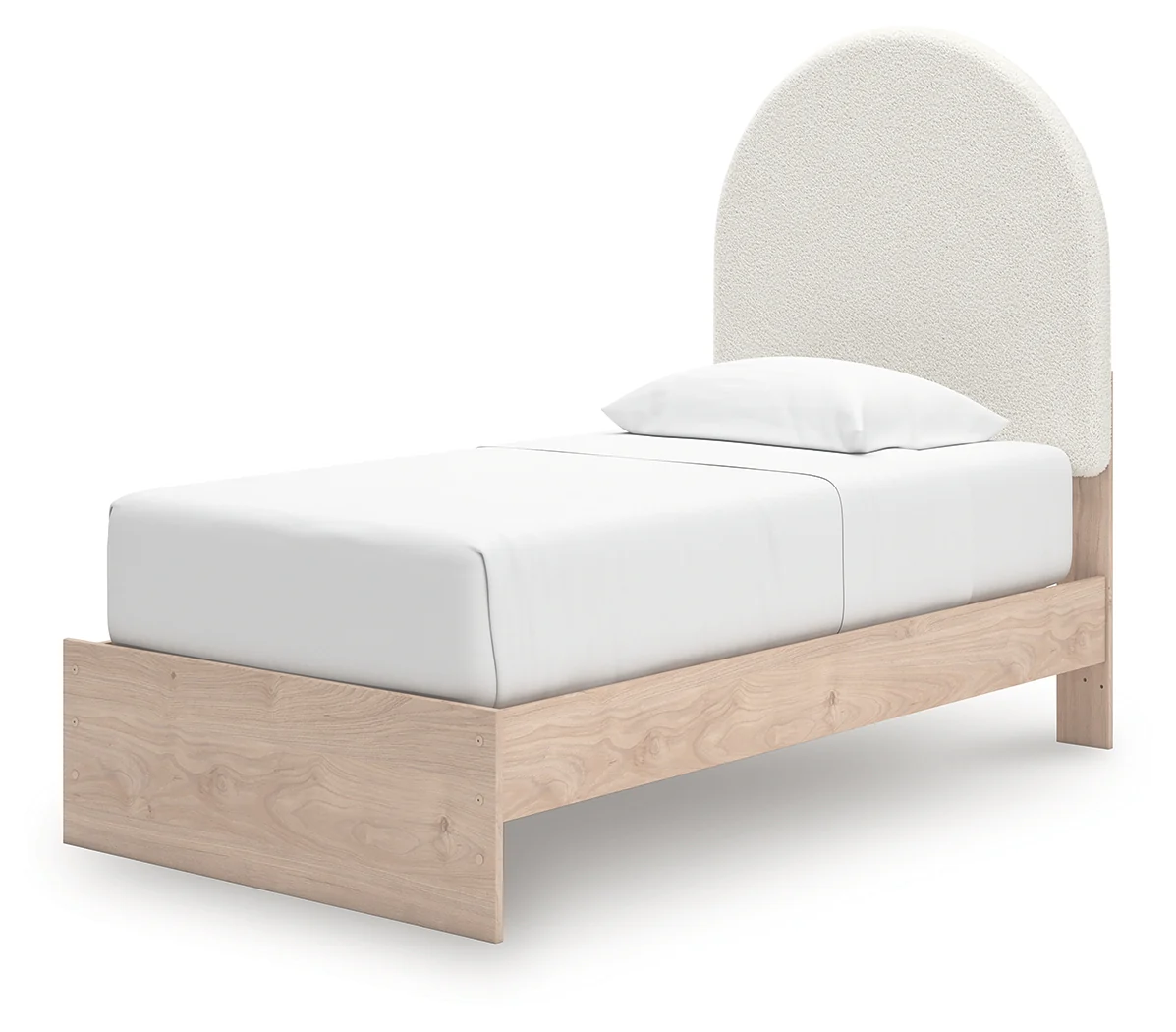 Arloster Tan/White Twin Upholstered Panel Bed - Image 3