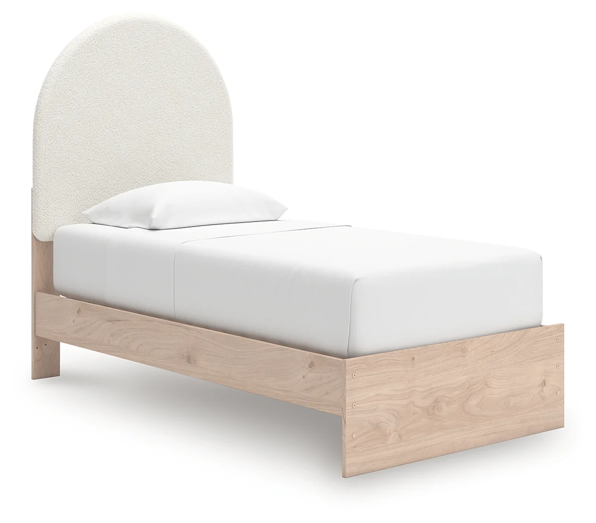 Arloster Tan/White Twin Upholstered Panel Bed - Image 2