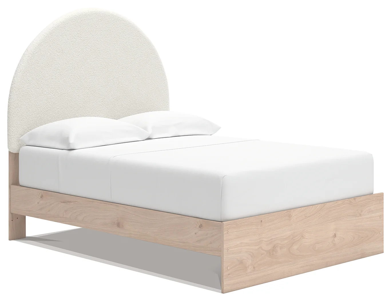 Arloster Tan/White Full Upholstered Panel Bed - Image 2