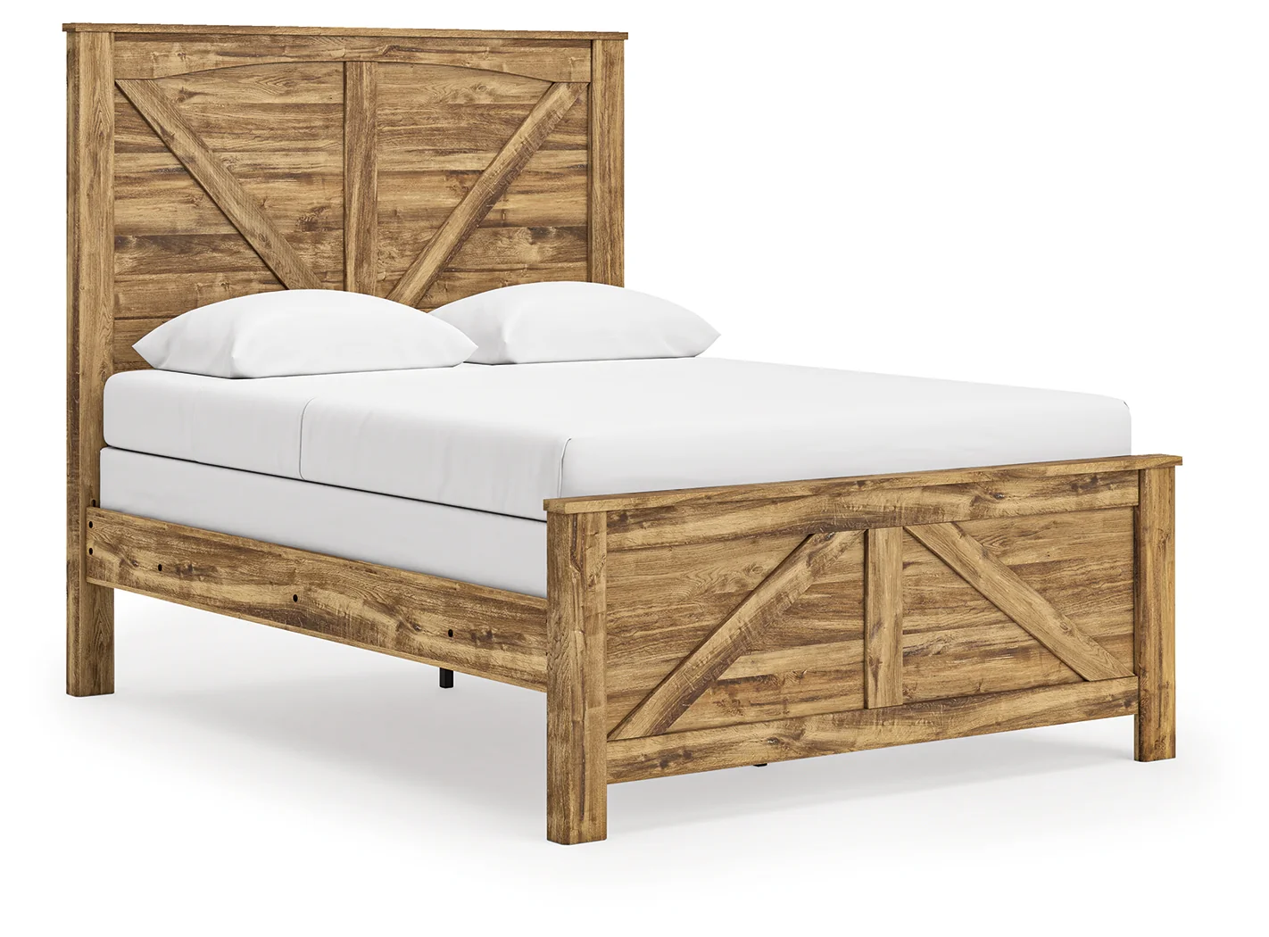 Maystonna Brown Queen Crossbuck Panel Bed - Image 2
