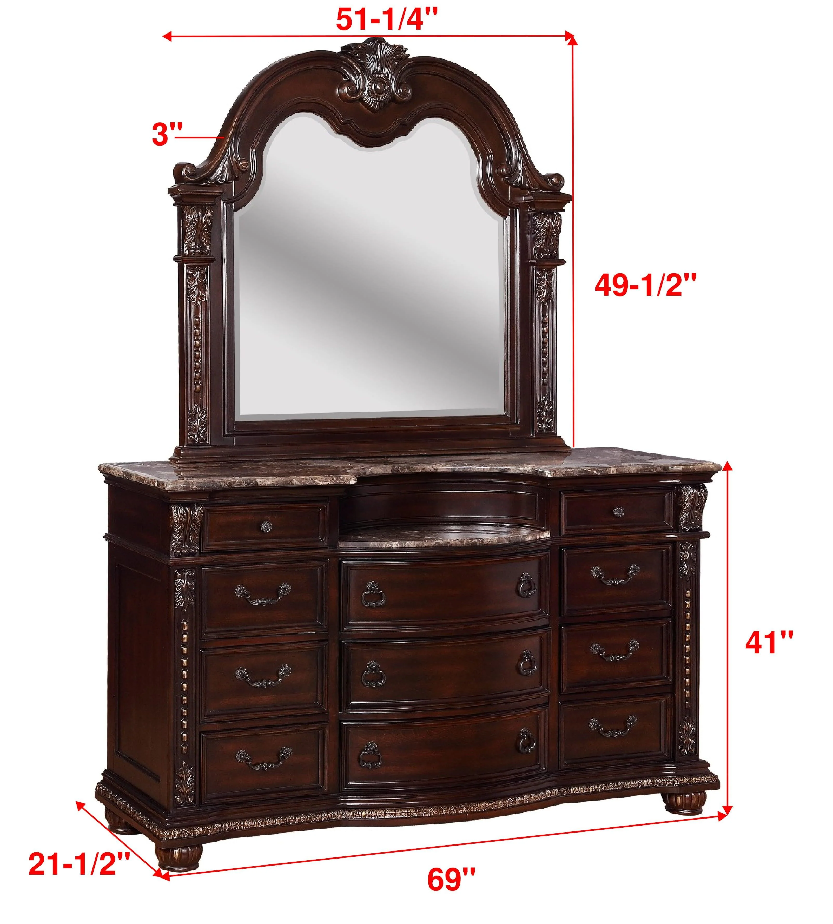 Stanley Dresser Brown Nickel Plated Drawer - Image 2
