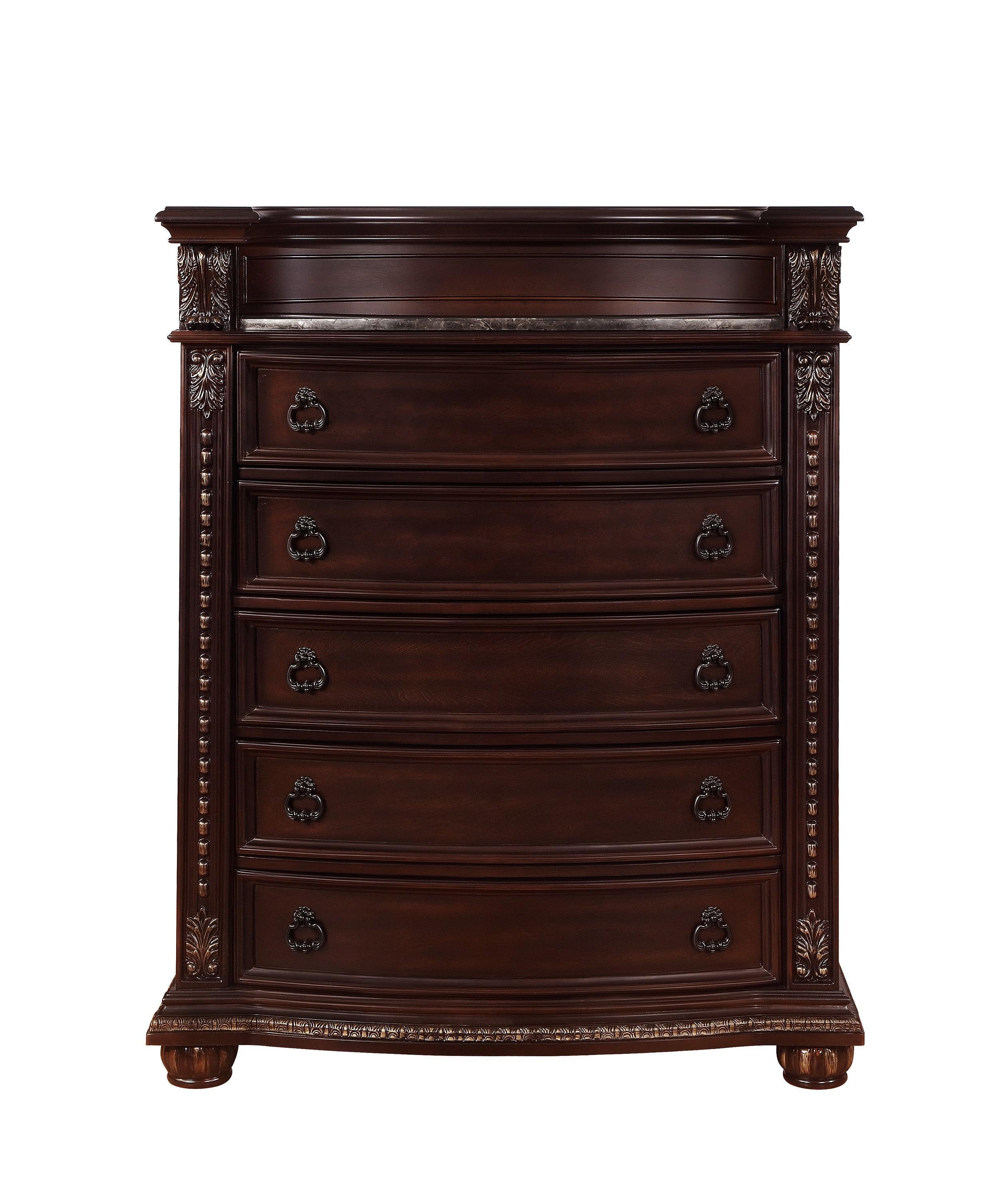 Stanley Chest Cherry Brown 5 Drawers - Image 3