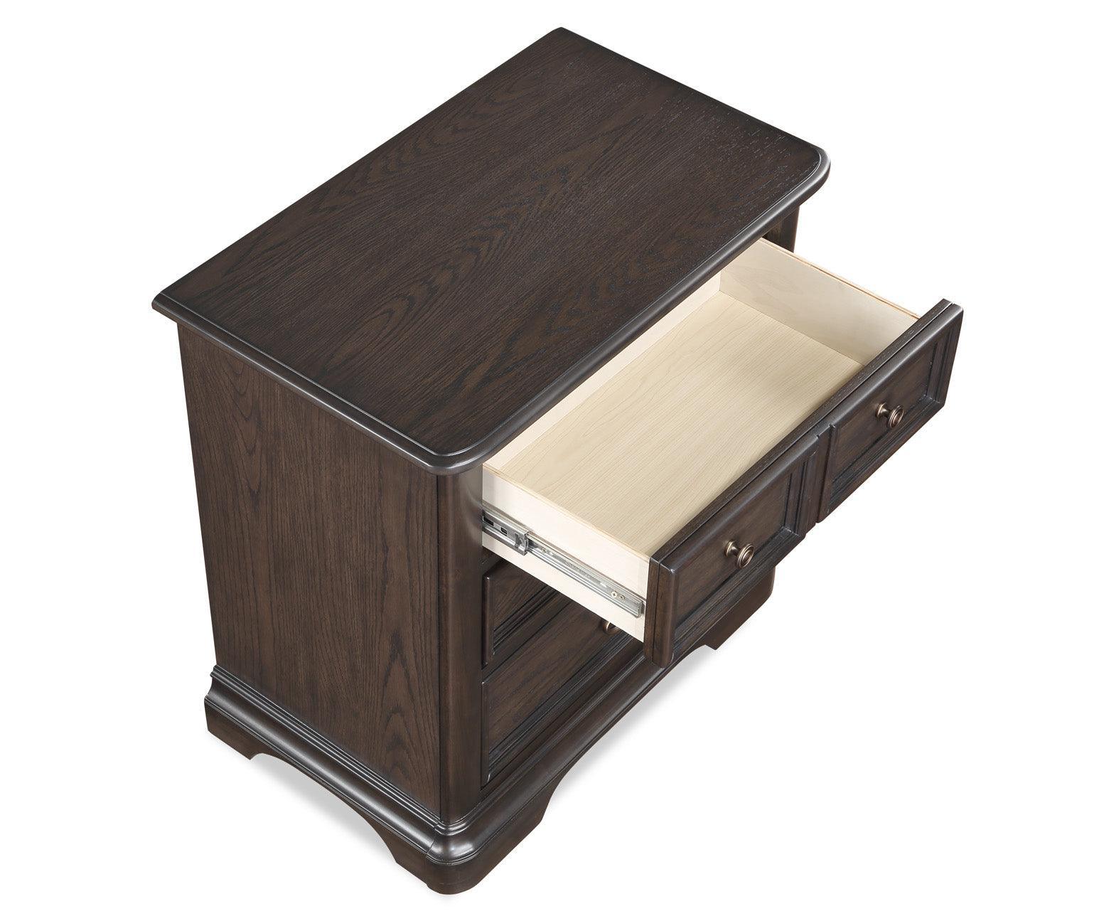 Duke Nightstand Brown 3 Drawers - Image 3