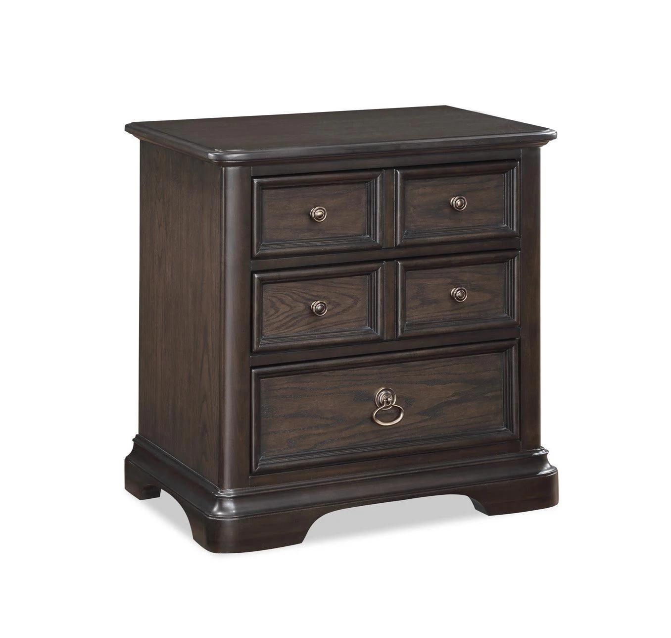 Duke Nightstand Brown 3 Drawers - Image 1
