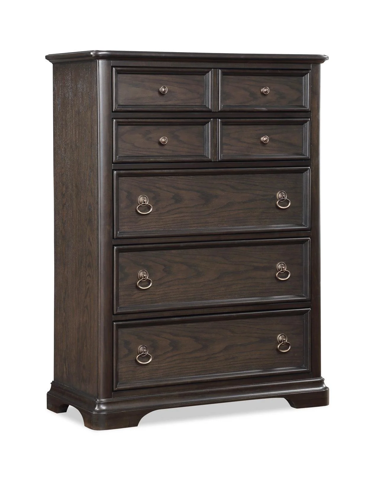 Duke Chest Grayish Brown Pines 5 Drawers - Image 1