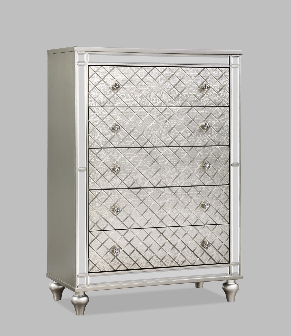 Cristian Chest Champagne 5 Drawers - Image 1