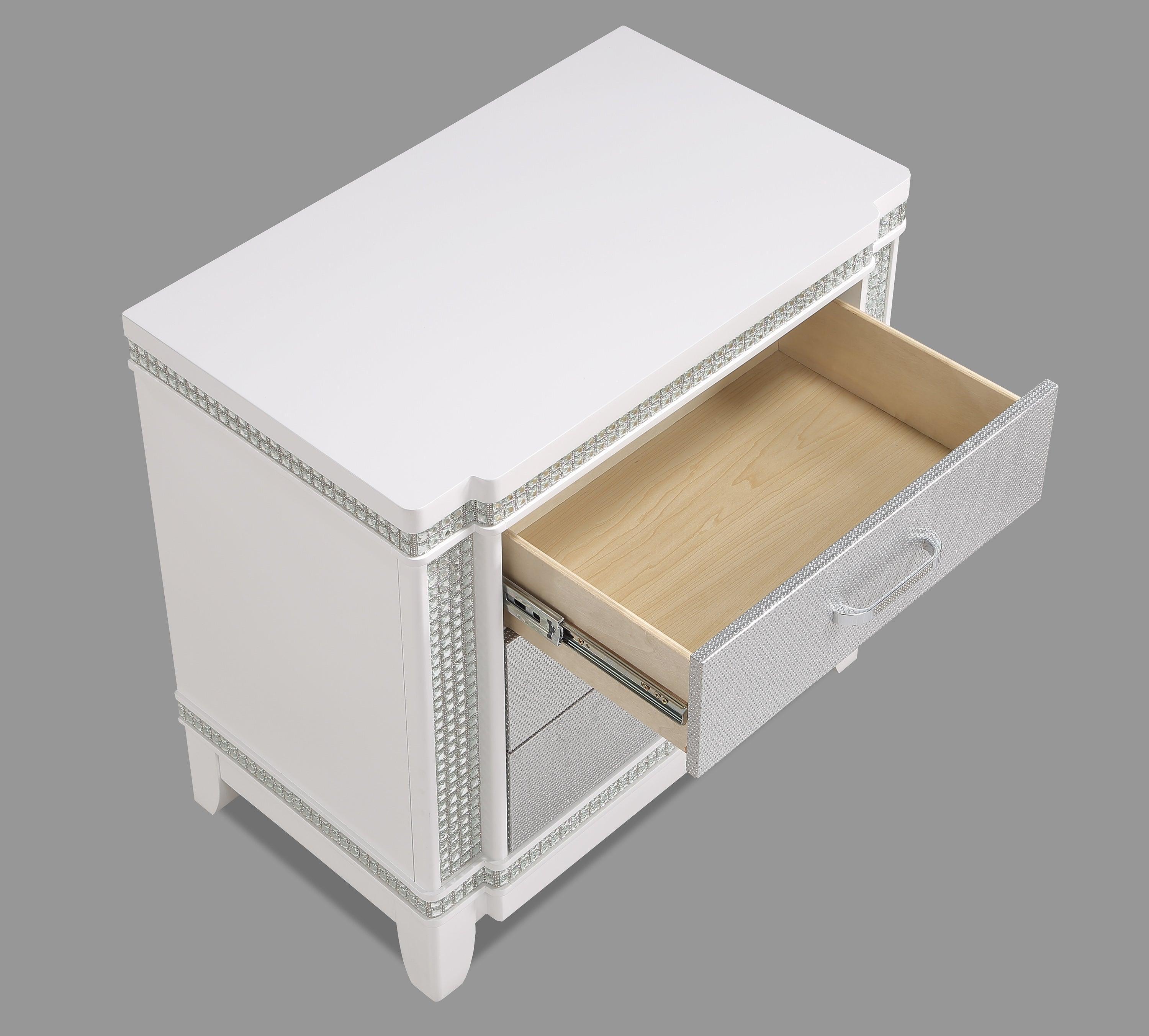 Ariane NightStand White Cream 3 Drawers - Image 3