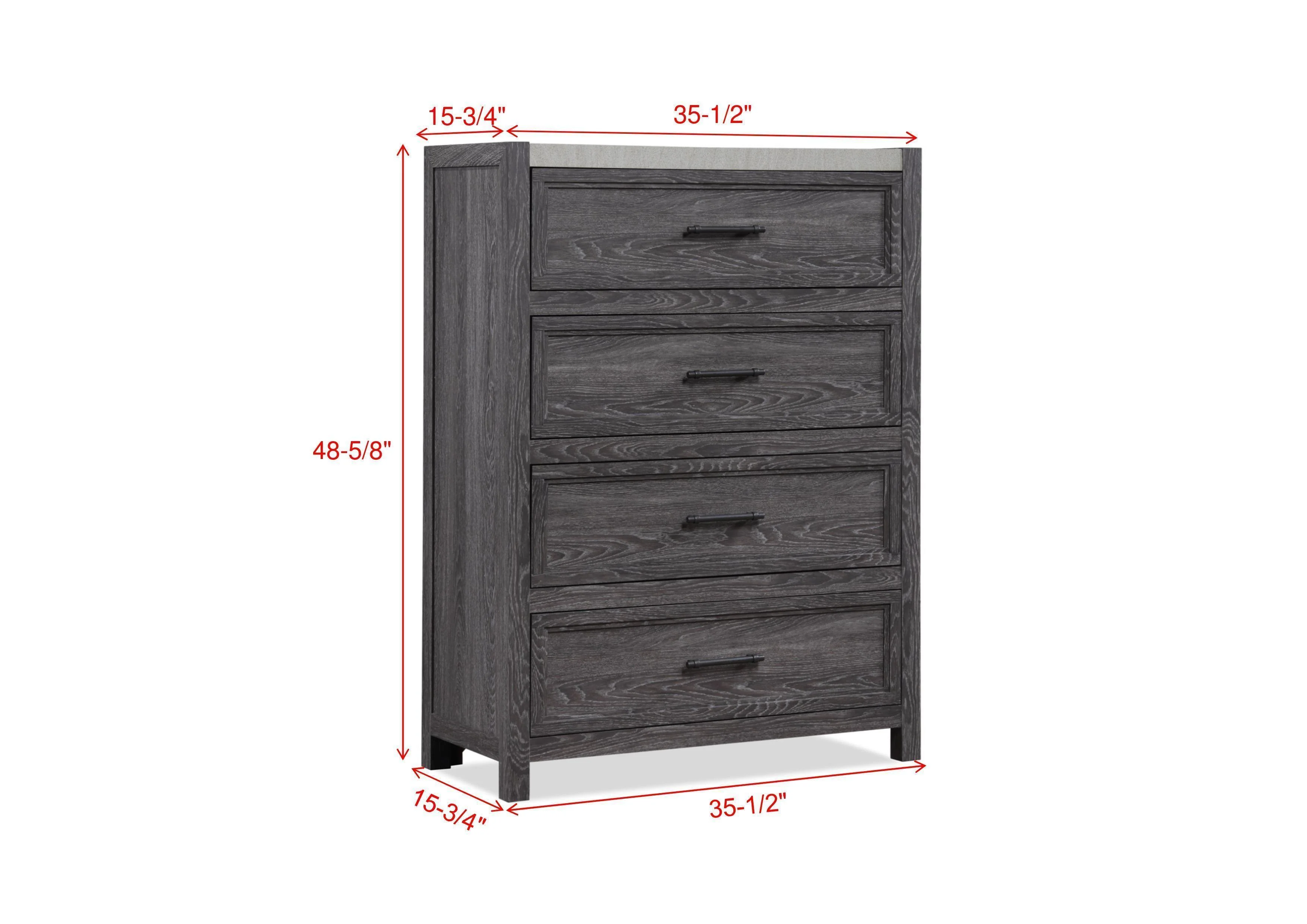 Madsen Gray 5 Drawers Chest - Image 2