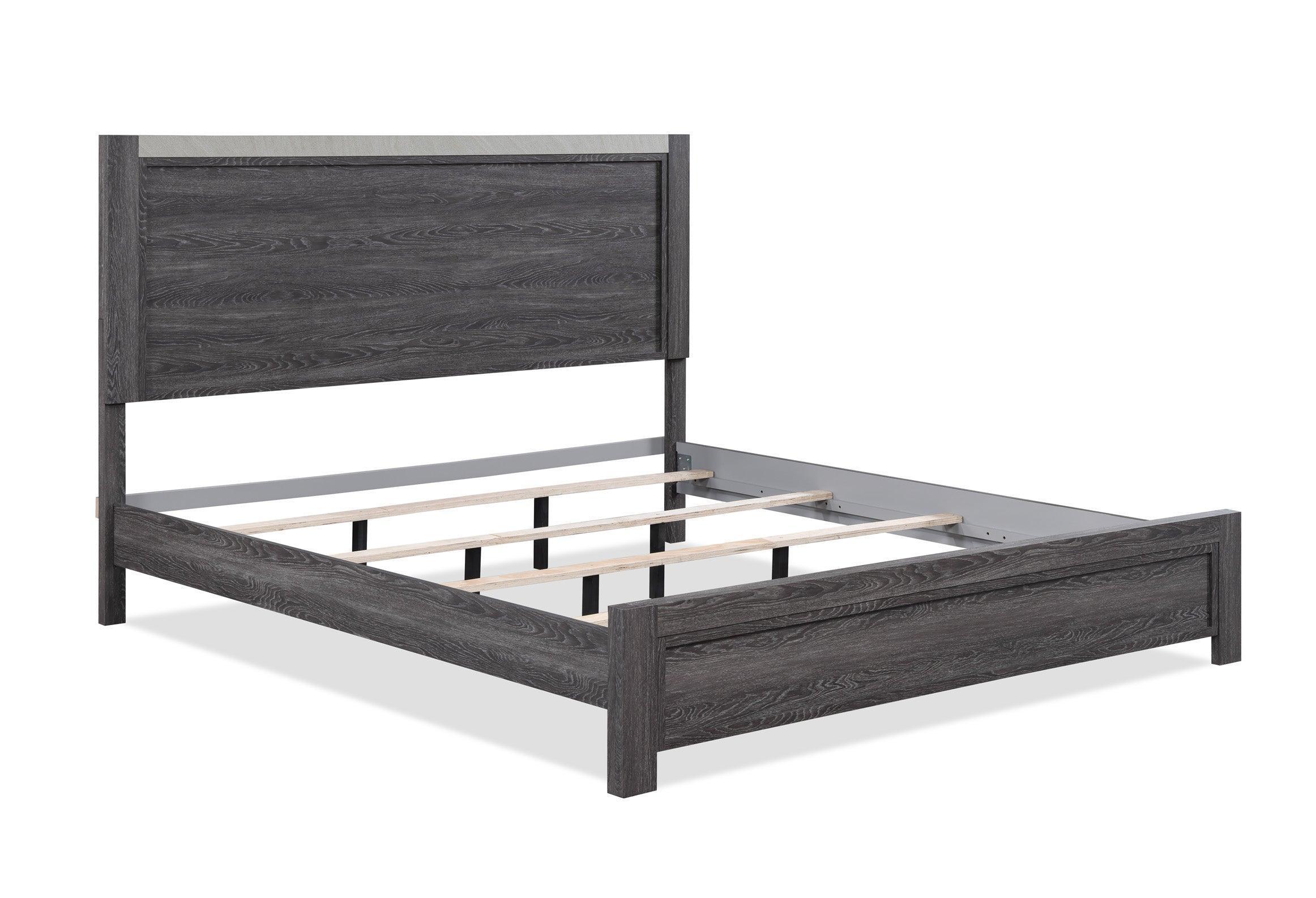 Madsen Gray Panel King Bed - Image 3