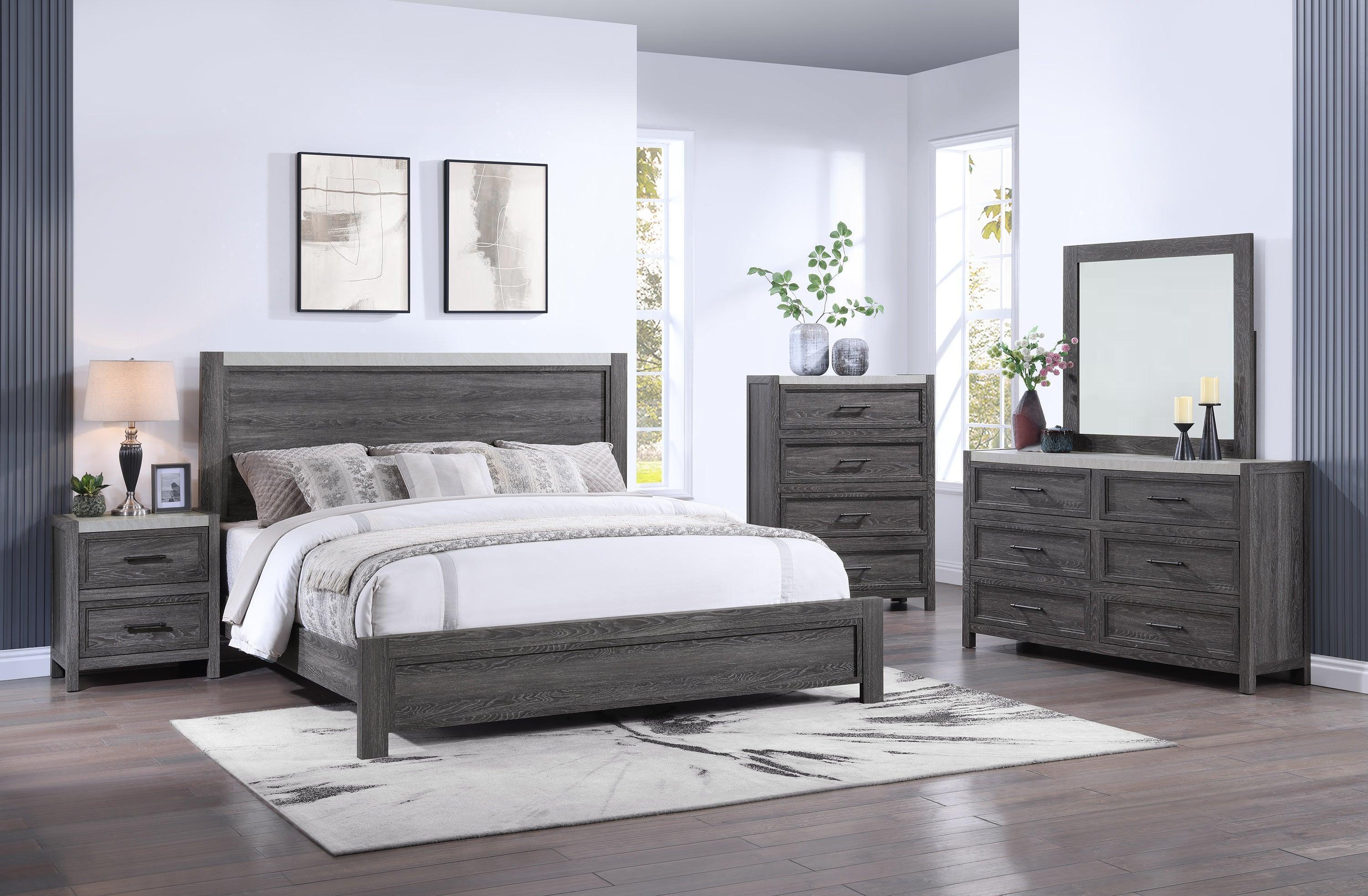 Madsen Gray Panel King Bed - Image 2