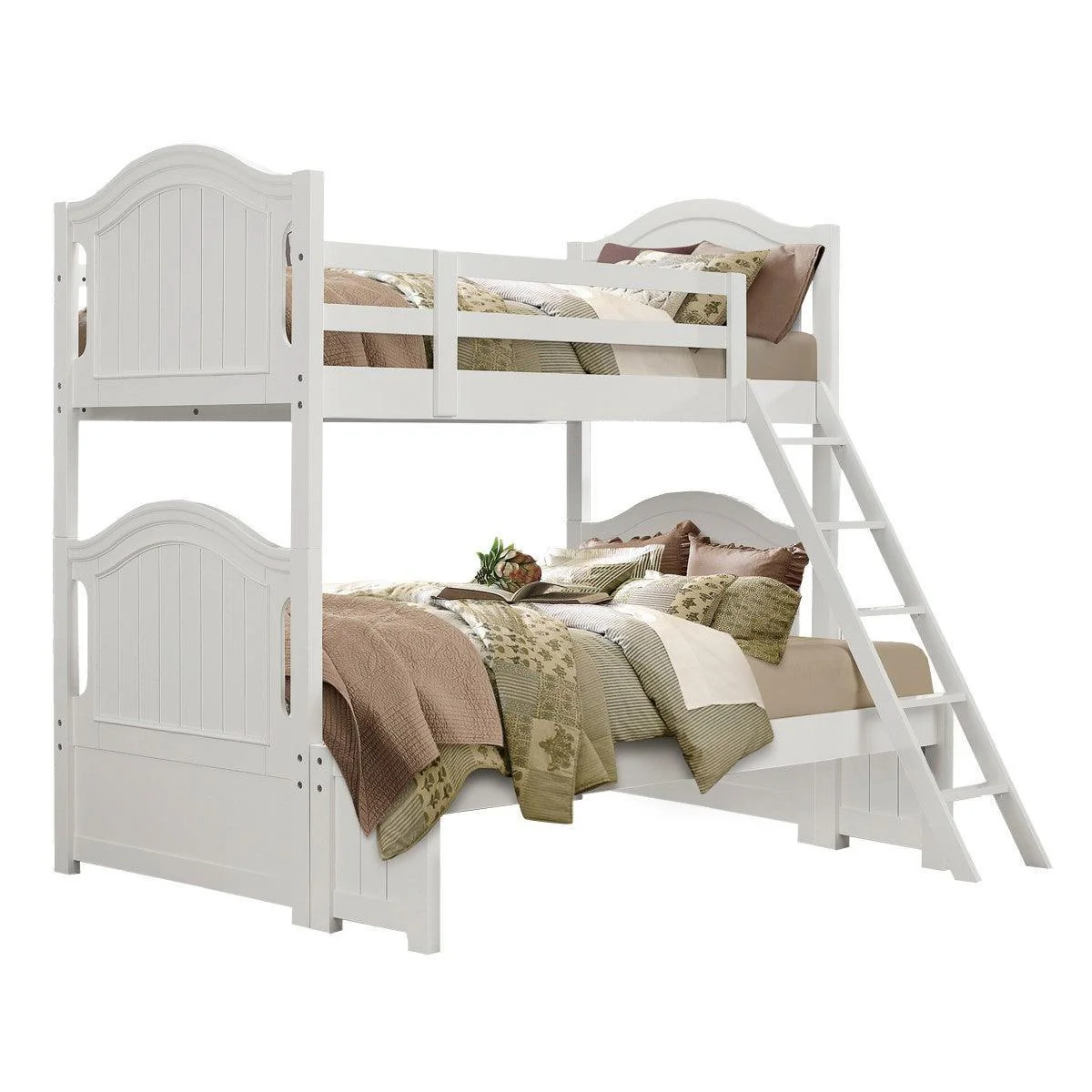 Clementine White Twin Full Bunk Bed With Twin Trundle - Image 3