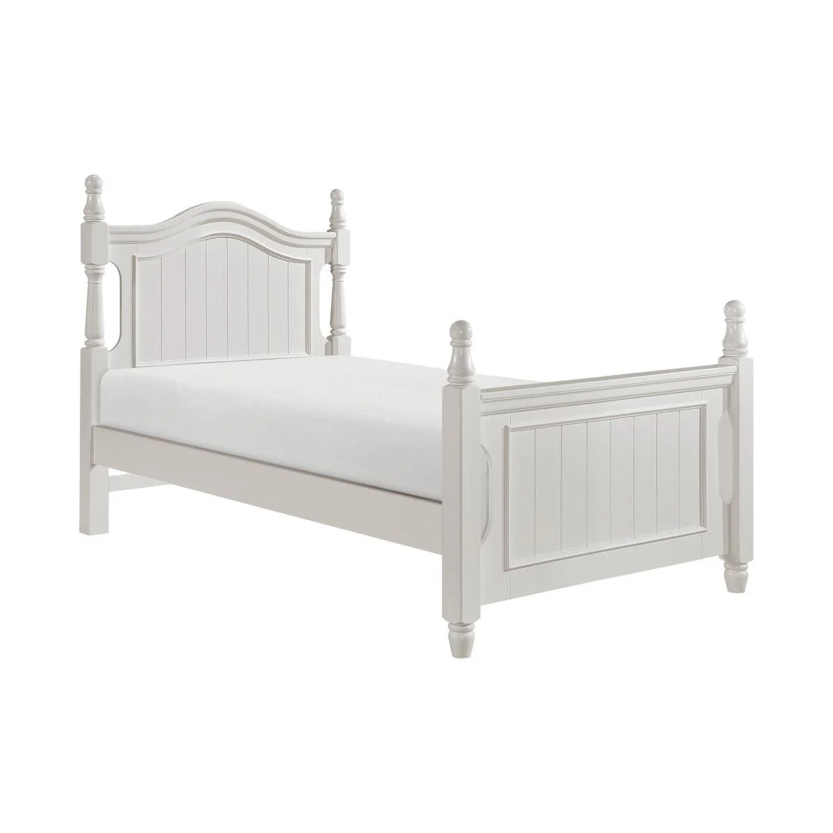 Clementine White Twin Poster Bed - Image 2