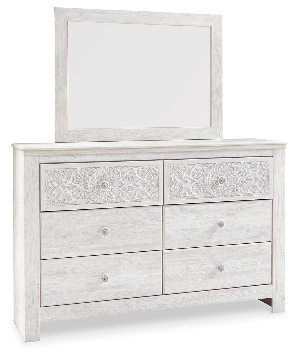 Paxberry Whitewash Dresser And Mirror - Image 2