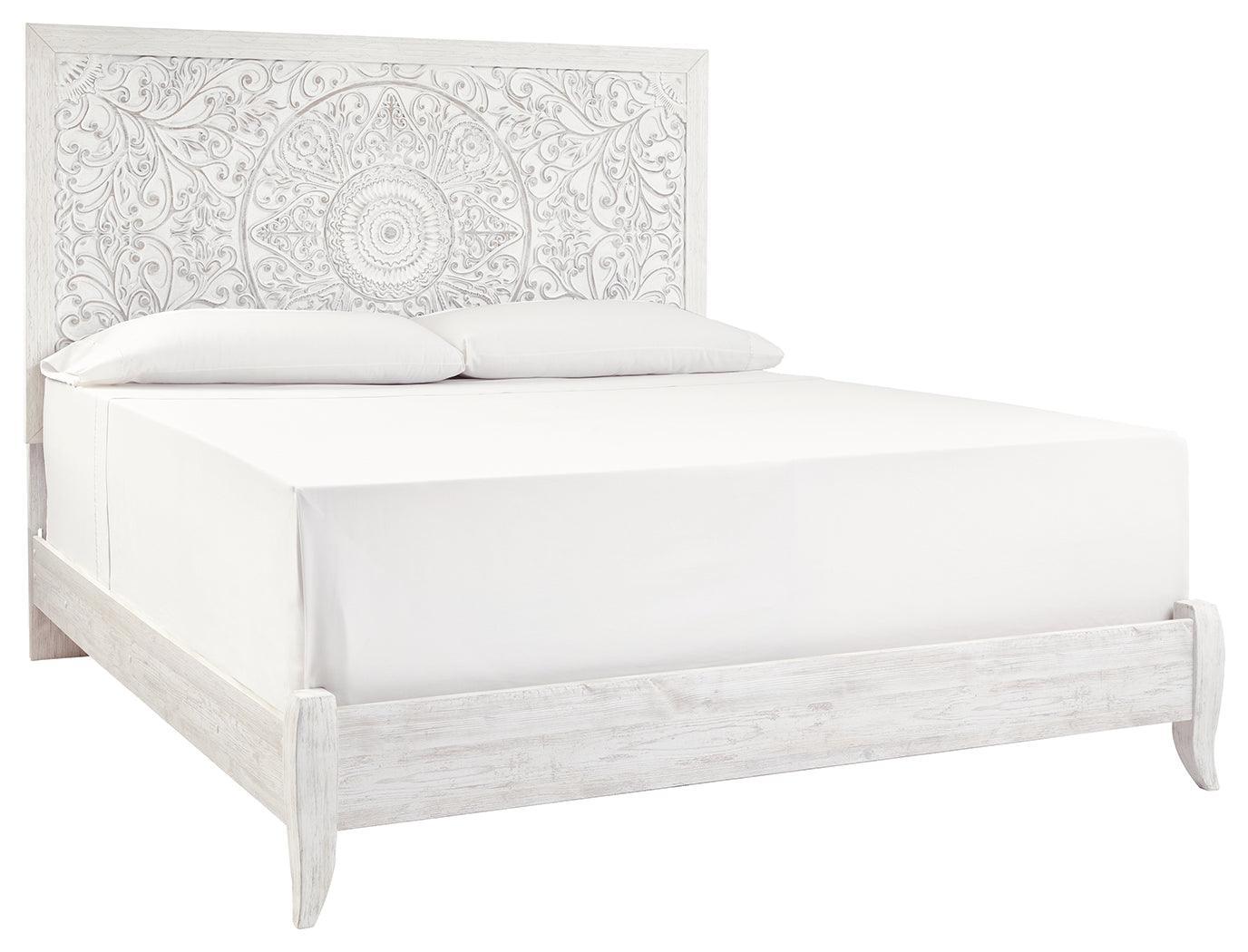 Paxberry Whitewash King Panel Bed - Image 2