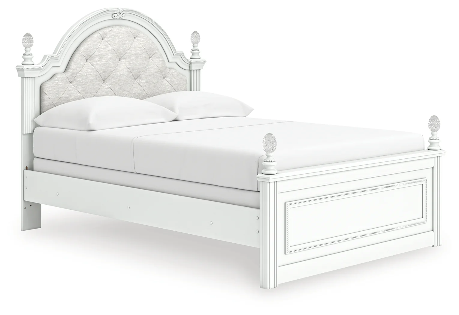 Kozlani White Full Upholstered Panel Bed - Image 2