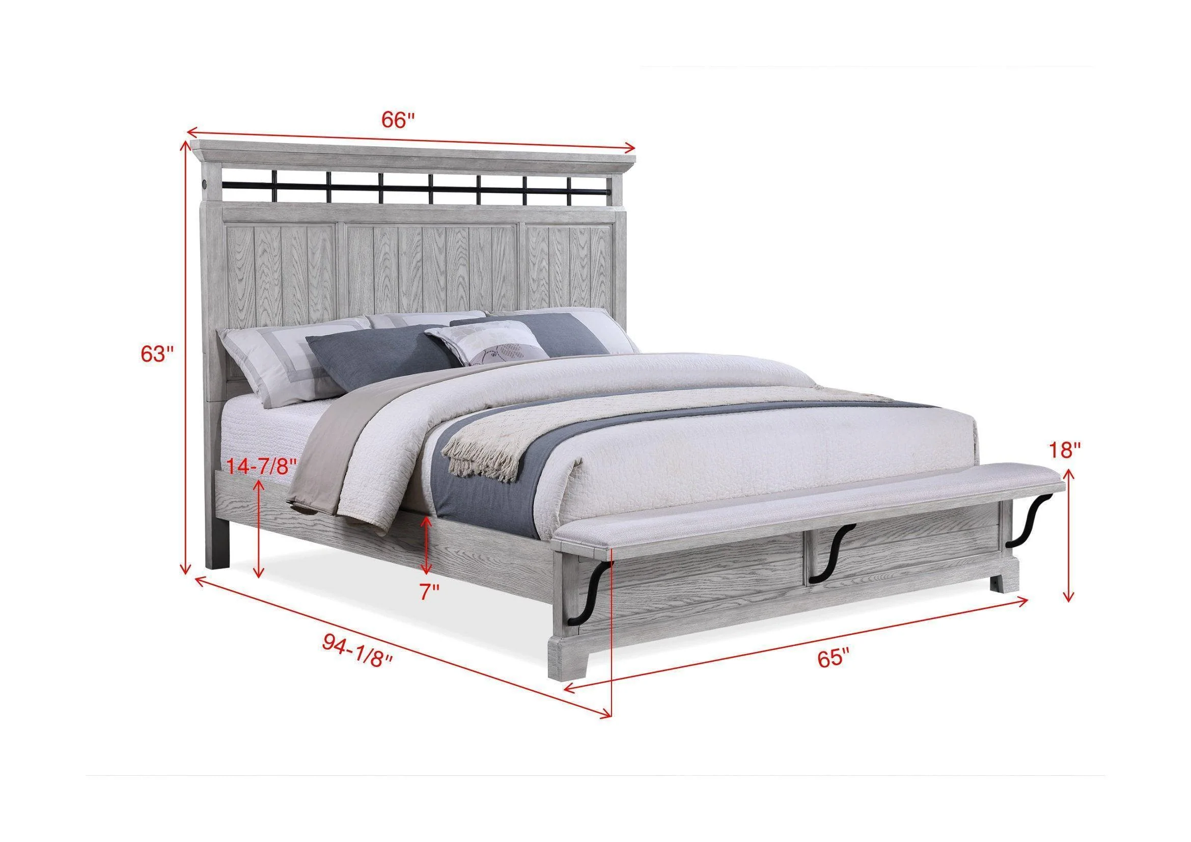 Beckett Gray Panel Queen Bed - Image 2