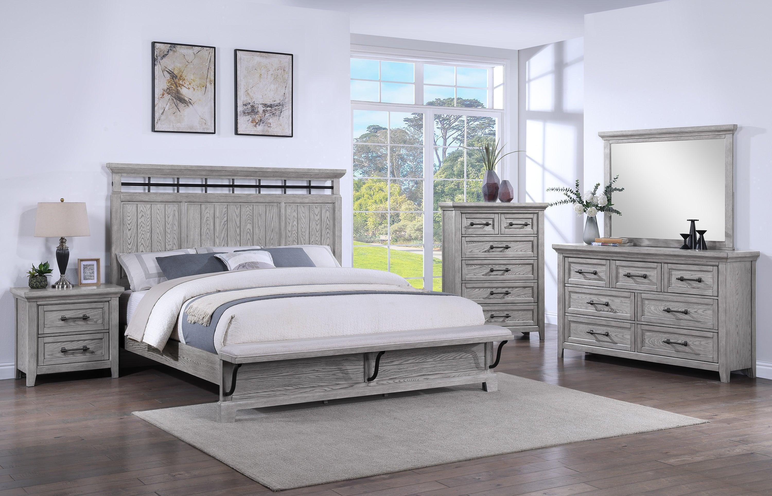 Beckett Gray Panel King Bed - Image 2