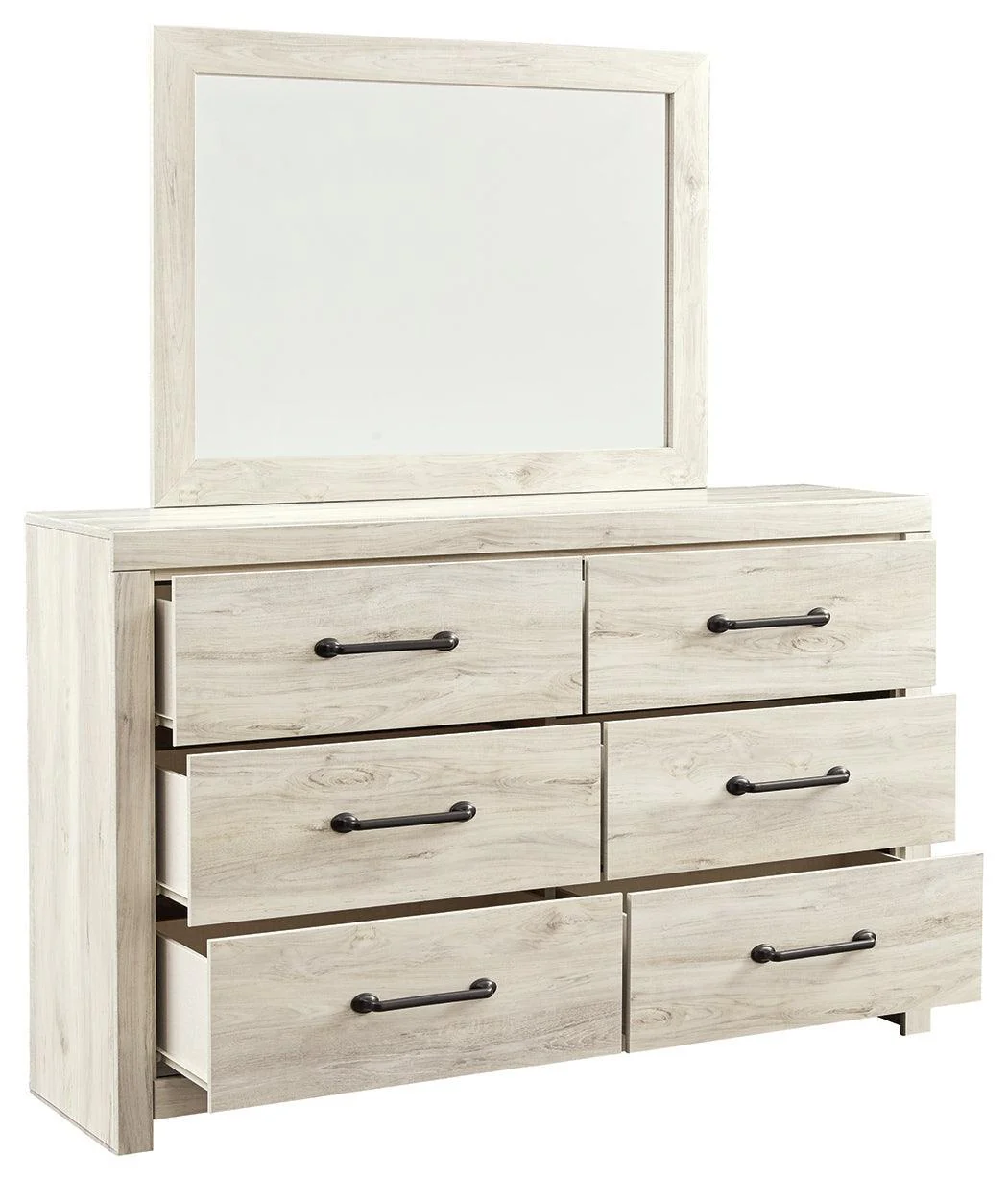 Cambeck Whitewash Dresser And Mirror - Image 3