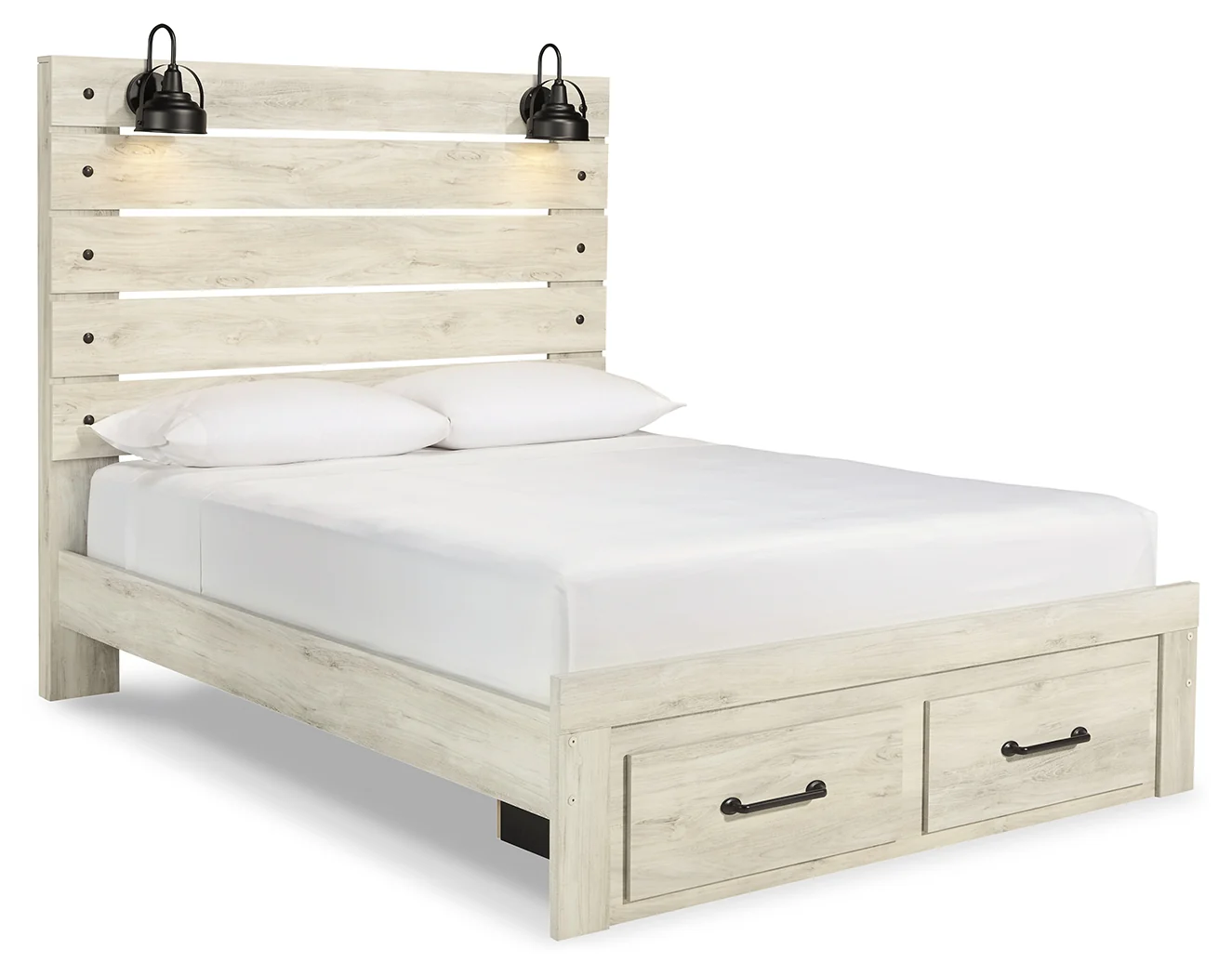Cambeck Whitewash Queen Panel Storage Bed - Image 2